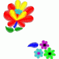 彩色刺绣花朵图案 免费花样