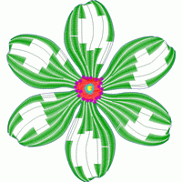 绿色花朵刺绣图案 免费花样