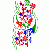 彩色花卉刺绣图案 免费花样