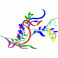 彩色花卉刺绣图案 免费花样
