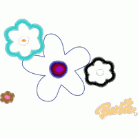 芭比花朵图案设计 免费花样