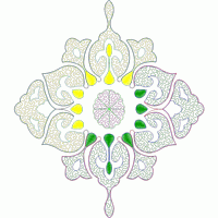 对称花卉图案装饰设计 免费花样