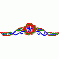 彩色刺绣花卉装饰图案 免费花样