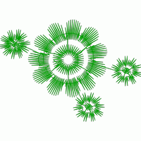绿色螺旋结构分子模型 免费花样