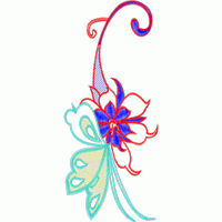 彩色刺绣花卉图案 免费花样