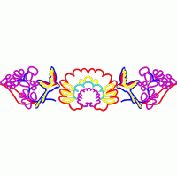 彩色刺绣花鸟图案 免费花样