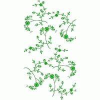 绿色藤蔓花卉图案 免费花样