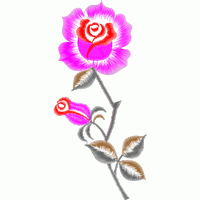 刺绣玫瑰花图案 靓花