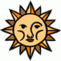 刺绣太阳图案 免费花样