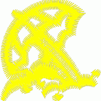 黄色抽象线条图案 免费花样
