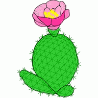 仙人掌开花图案 免费花样
