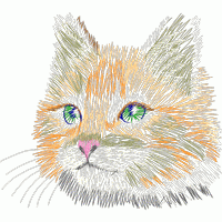 刺绣猫咪头像 免费花样