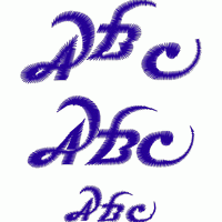 手写体字母A B C三种样式 免费花样