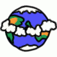 地球云层图案徽章 免费花样
