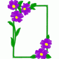 紫色花朵装饰边框 免费花样