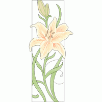 百合花刺绣书签设计 免费花样