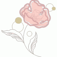粉色花卉刺绣图案 免费花样