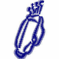 蓝色刺绣高尔夫球包 免费花样