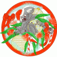 圣诞树熊装饰图案 免费花样