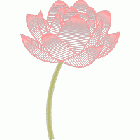 粉色刺绣莲花图案 免费花样