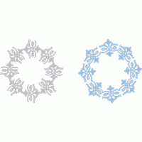 雪花图案圆形装饰 免费花样