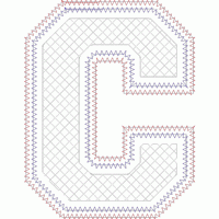 字母C网格图案 免费花样