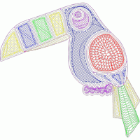 彩色 toucan 风格插画 免费花样