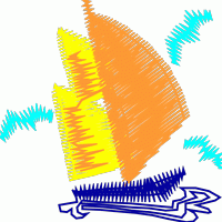 帆船在海浪中航行 免费花样