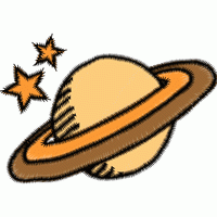 土星与星星刺绣图案 免费花样