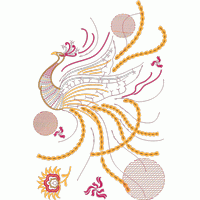 抽象孔雀刺绣图案 免费花样