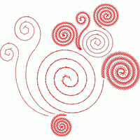 红色螺旋图案抽象艺术 免费花样