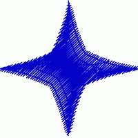 蓝色四角星形图案 免费花样