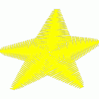 黄色五角星图案 免费花样