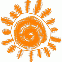 螺旋太阳图案 免费花样