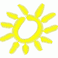 黄色太阳图案 免费花样