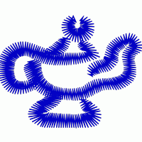 蓝色魔法灯图案 免费花样