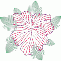 刺绣风格的花卉图案 免费花样