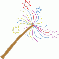 魔法棒发射彩色星光 免费花样