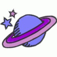 紫色星球与星环图案 免费花样