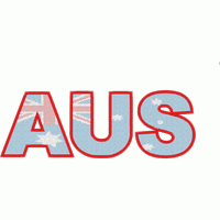 澳大利亚国旗字母“AUS” 免费花样
