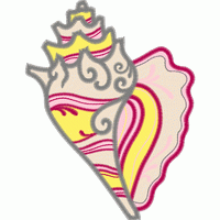 彩色刺绣海螺图案 免费花样