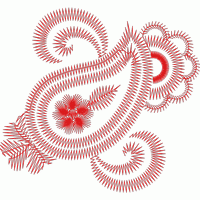 红色刺绣花纹图案 免费花样