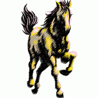 刺绣马匹图案 马 free dst转存emb