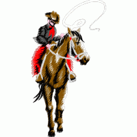 牛仔骑马挥鞭 马 polo free dst转存emb