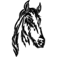马头刺绣图案 马 free dst转存emb