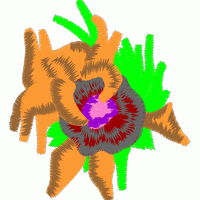 奇幻植物刺绣图案 太阳花 free
