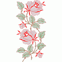 刺绣玫瑰花图案 靓花