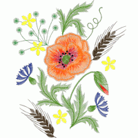 刺绣花卉图案 免费花样