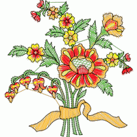 刺绣花卉图案 免费花样
