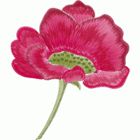 刺绣风格的粉红色花朵 免费花样